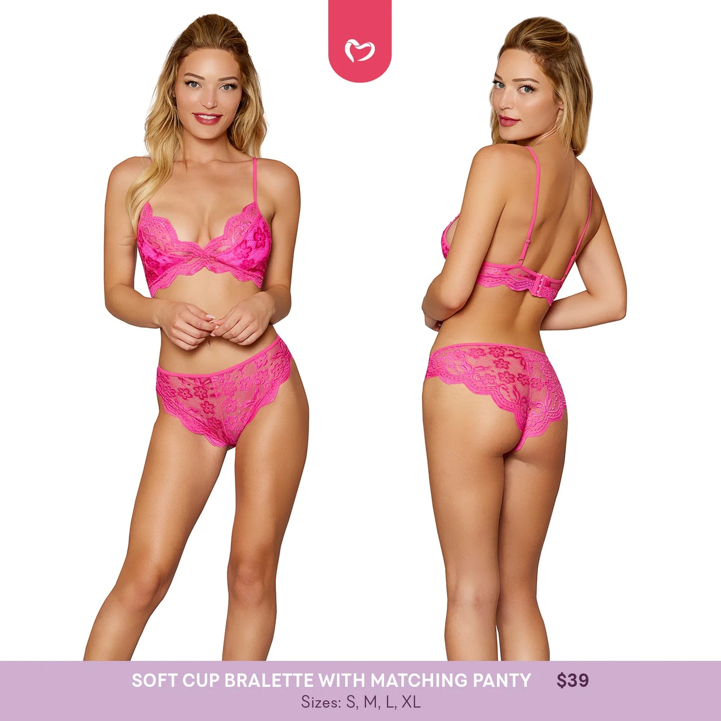Soft Cup Bralette w/ Matching Panty
