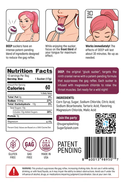 Deep Gag Suppressing Suckers
