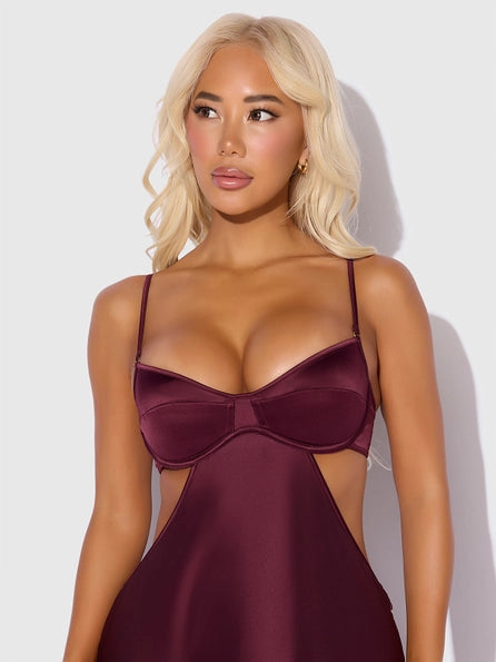 Brigeta Satin Long Gown