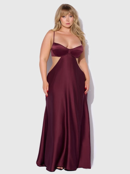 Brigeta Satin Long Gown